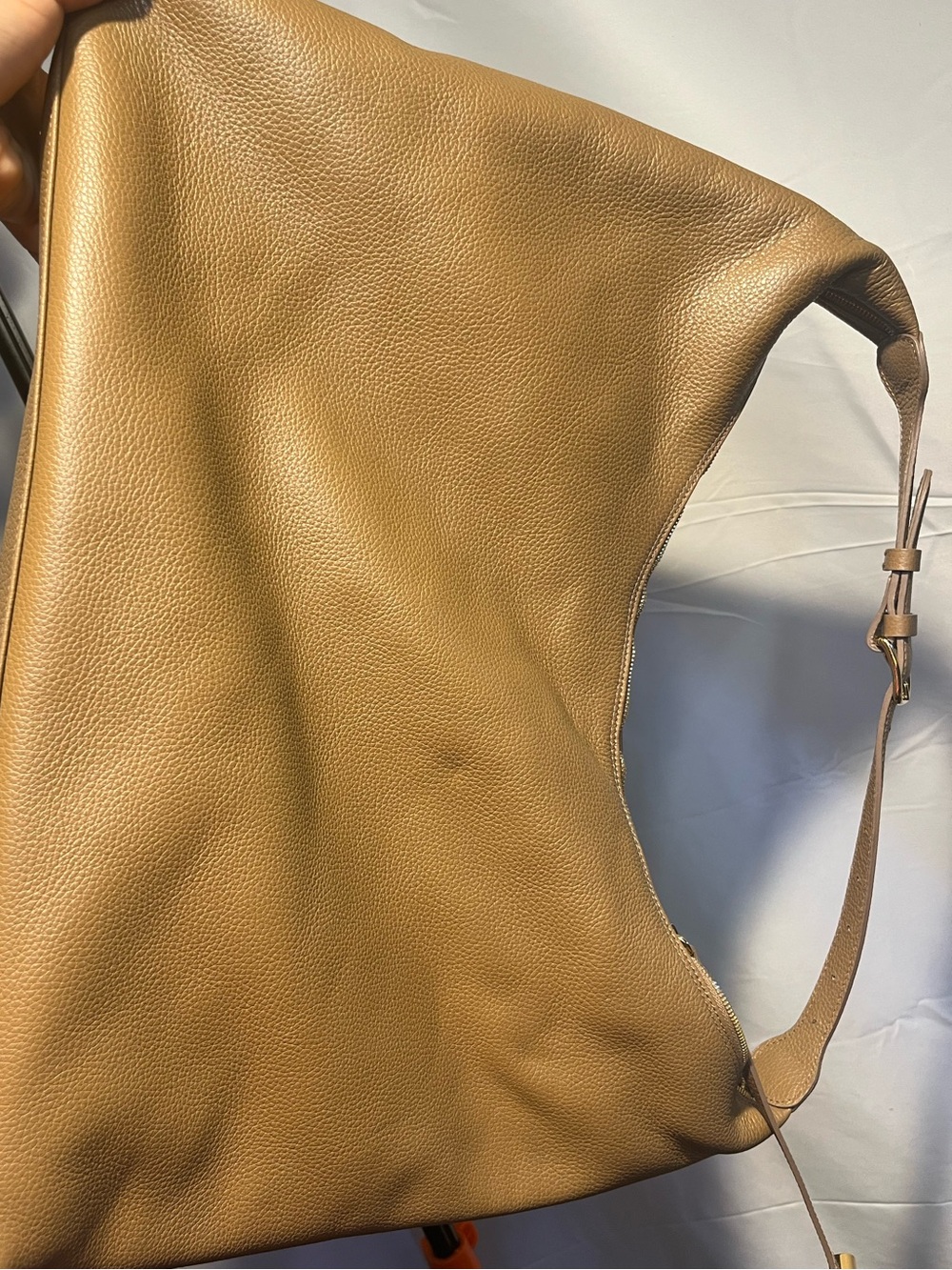 Liffner slouched underarm Honey Brown high quality Leather Bobo Bag - Picture 7 of 12